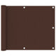 Écran de balcon Vidaxl 75x300 cm Oxford tissu brun