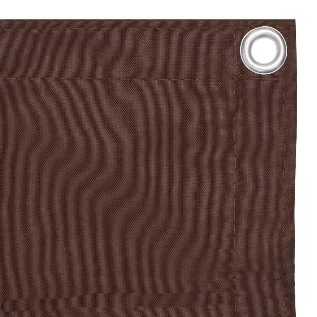 Écran de balcon Vidaxl 75x300 cm Oxford tissu brun