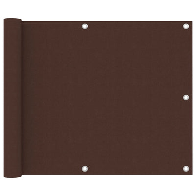 Écran de balcon Vidaxl 75x400 cm Oxford tissu brun