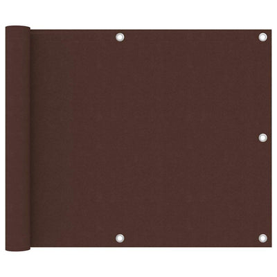 Écran de balcon Vidaxl 75x400 cm Oxford tissu brun