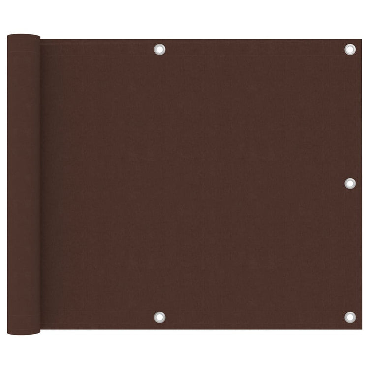 Écran de balcon Vidaxl 75x500 cm Oxford tissu brun