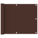 Écran de balcon Vidaxl 75x500 cm Oxford tissu brun