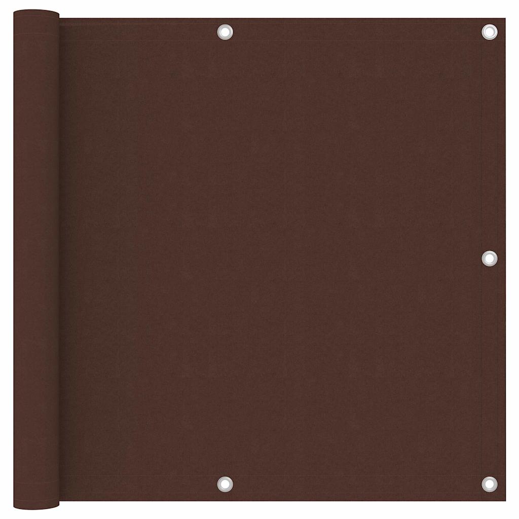 Écran de balcon Vidaxl 90x400 cm Oxford tissu brun