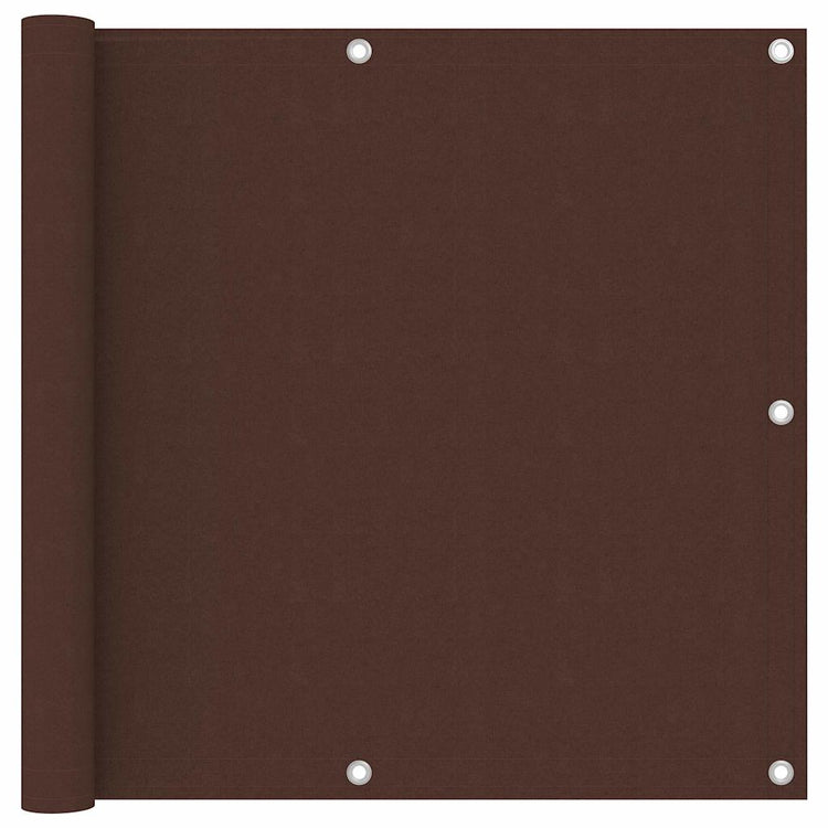 Écran de balcon Vidaxl 90x400 cm Oxford tissu brun
