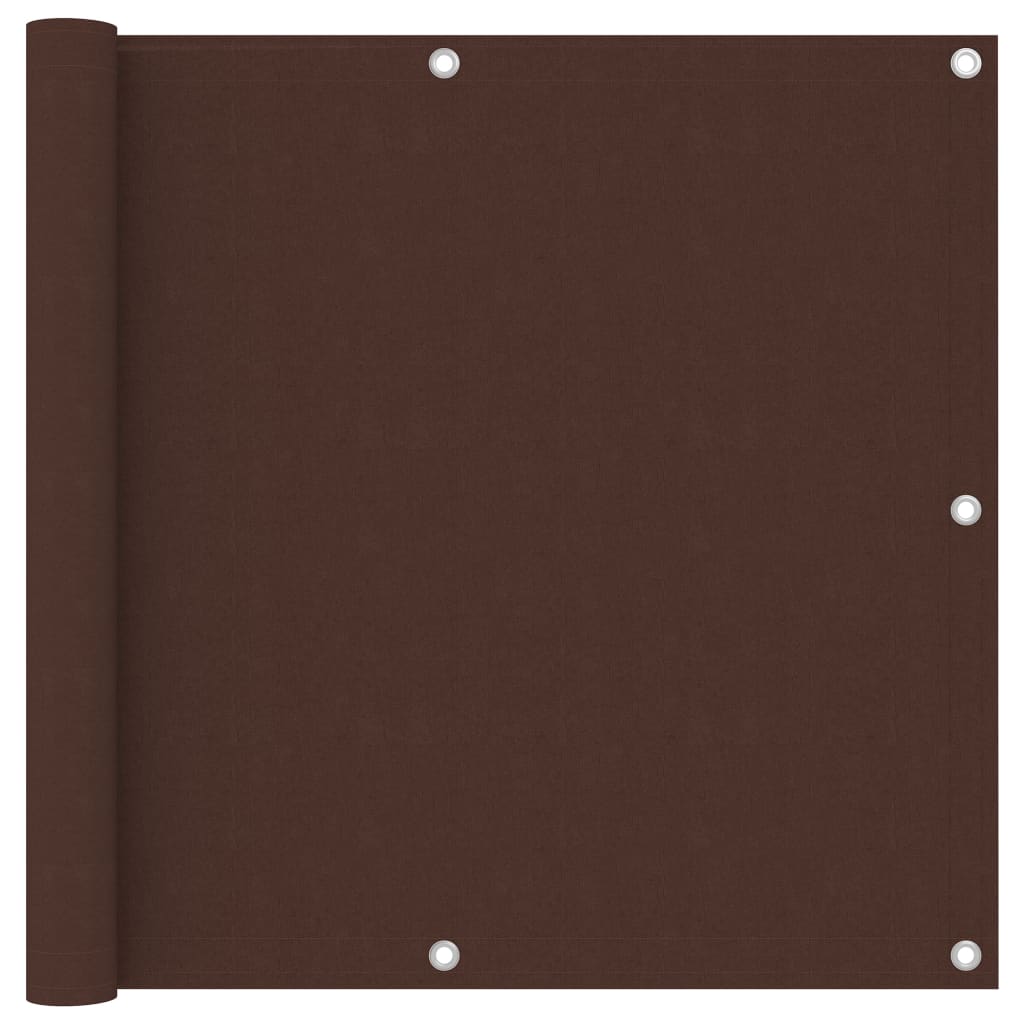 Écran de balcon Vidaxl 90x500 cm Oxford tissu brun