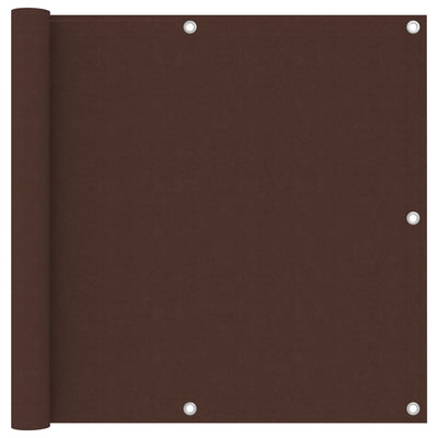Écran de balcon Vidaxl 90x500 cm Oxford tissu brun