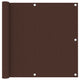 Écran de balcon Vidaxl 90x500 cm Oxford tissu brun