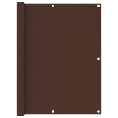 Écran de balcon Vidaxl 120x600 cm Oxford tissu marron