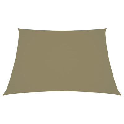 Vidaxl Zonnezeil Trapezium 2 4x3 M Oxford Tissu beige