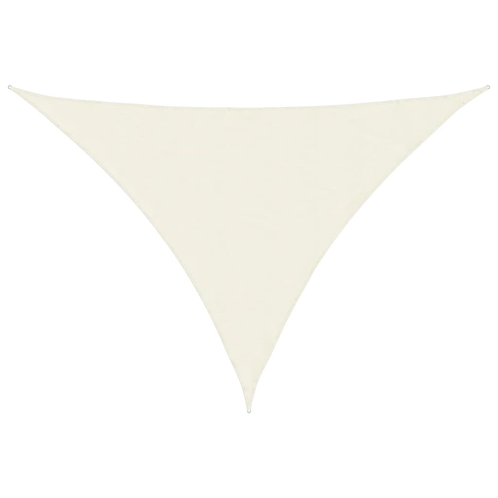 Vidaxl Sunshade triangulaire 5x7x7 m Oxford tissu crème -colored
