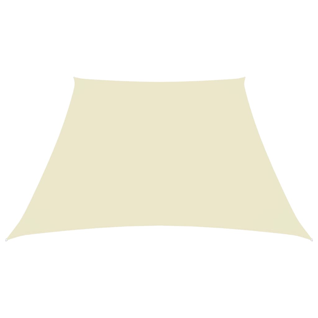 Vidaxl Zonnezeil Trapezium 3 5x4 M Oxford Tissu Cream -Colored