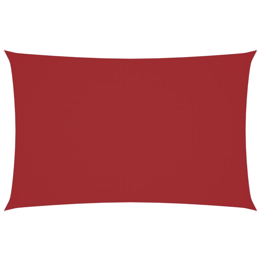 Vidaxx parasol rectangulaire 2x5 m tissu oxford rouge