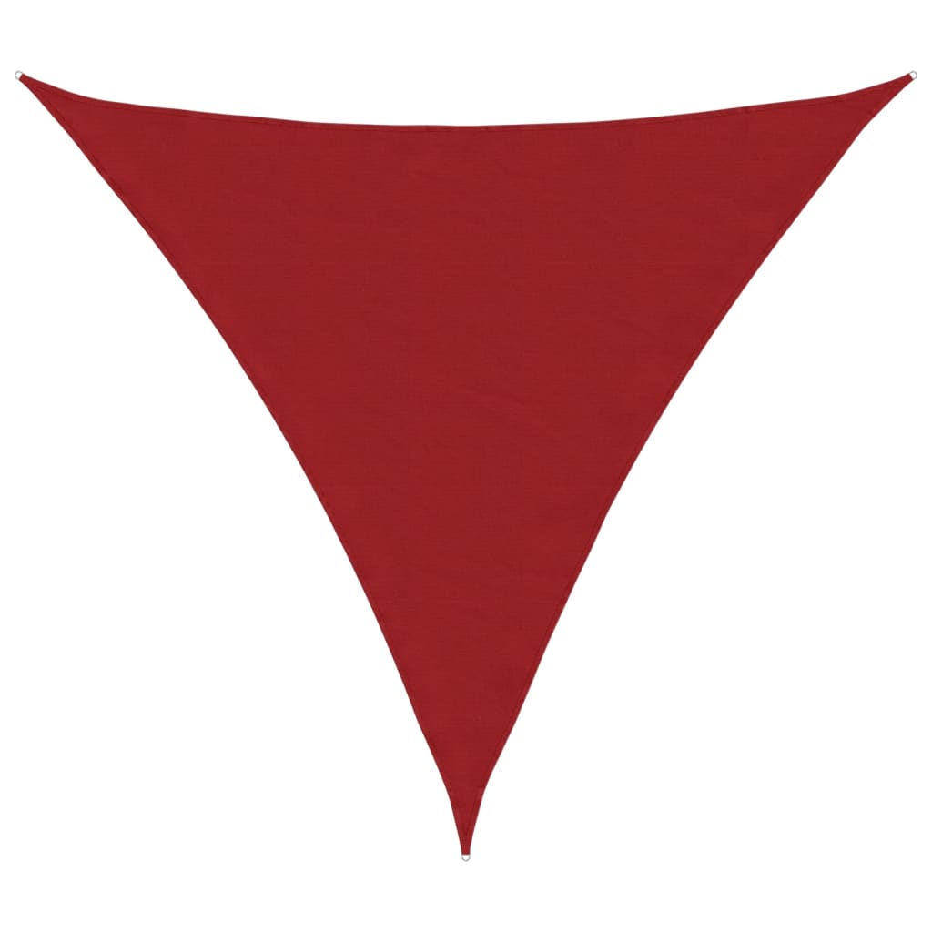 VidaXL auvent triangulaire 3,6x3,6x3,6 m tissu oxford rouge