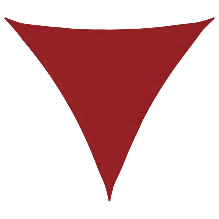 VidaXL auvent triangulaire 3,6x3,6x3,6 m tissu oxford rouge