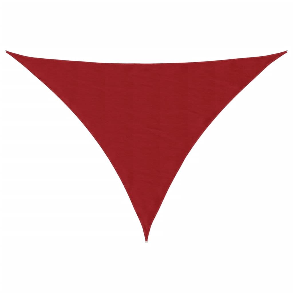 Vidaxx auvent triangulaire 3,5x3,5x4,9 m tissu oxford rouge