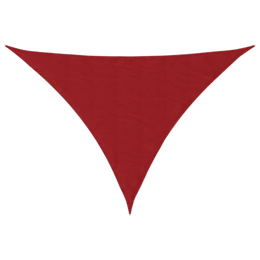 VidaXL auvent triangulaire 5x7x7 m tissu oxford rouge