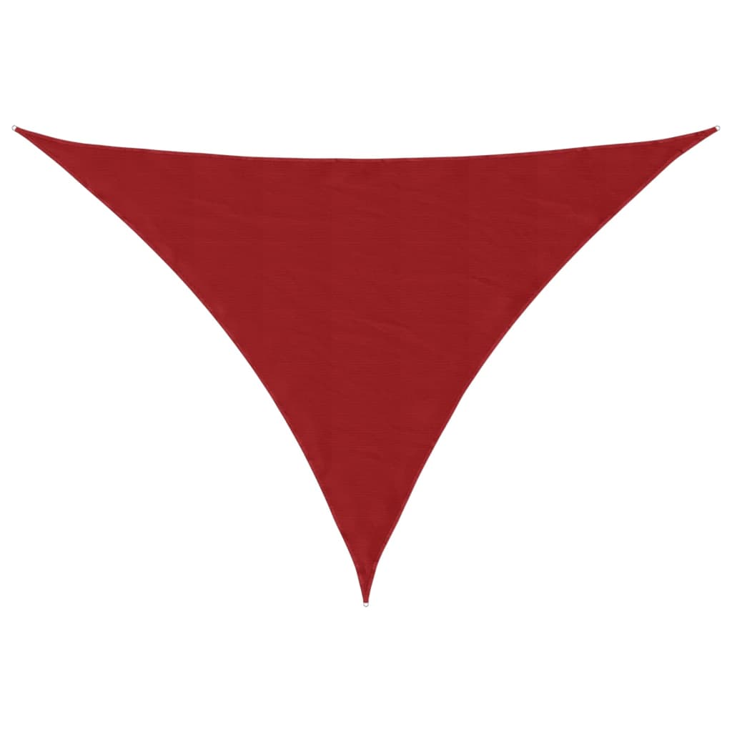VidaXL auvent triangulaire 5x5x6 m tissu oxford rouge