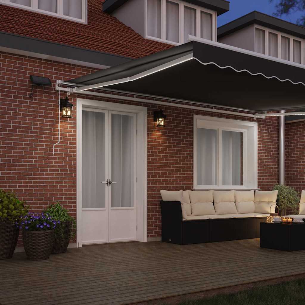 Vidaxxl cadre en soie avec bande lumineuse LED blanc 500 × 300 cm aluminium