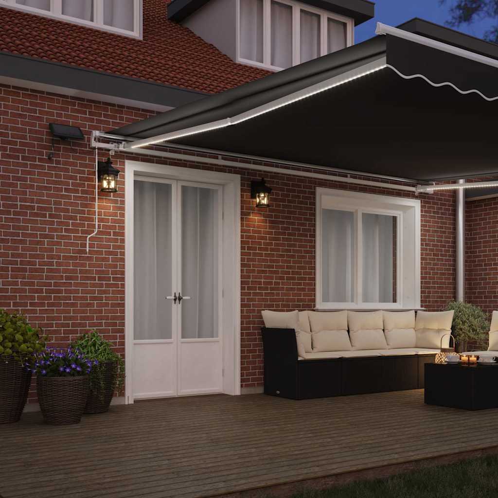 Vidaxxl cadre en soie avec bande lumineuse LED blanc 400 × 350 cm aluminium
