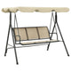 Vidaxl Banc swing avec anthracite auvent et sable -colored