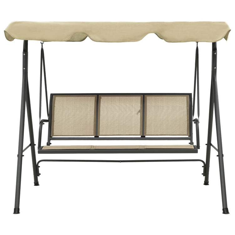 Vidaxl Banc swing avec anthracite auvent et sable -colored