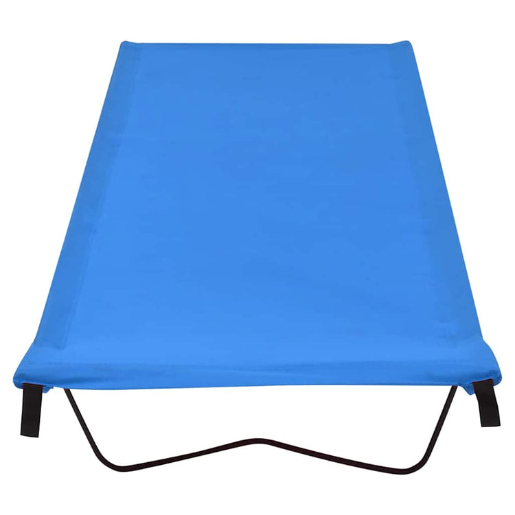 Vidaxl Camp Bed 180x60x19 cm tissu oxford et bleu en acier