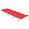 Vidaxl Camp Bed 180x60x19 cm tissu oxford et rouge en acier