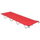 Vidaxl Camp Bed 180x60x19 cm tissu oxford et rouge en acier