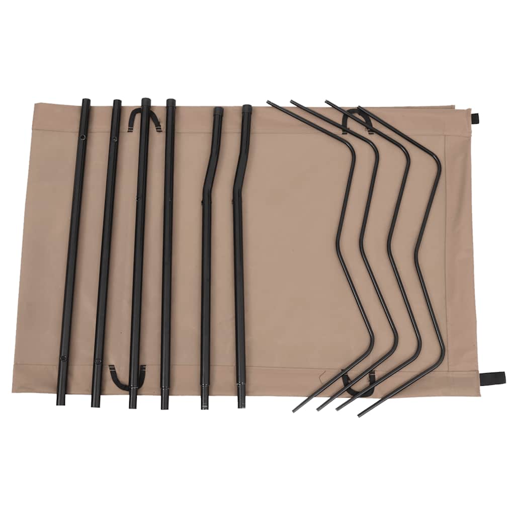 Vidaxl Camp Bed 180x60x19 cm tissu oxford et taupe en acier