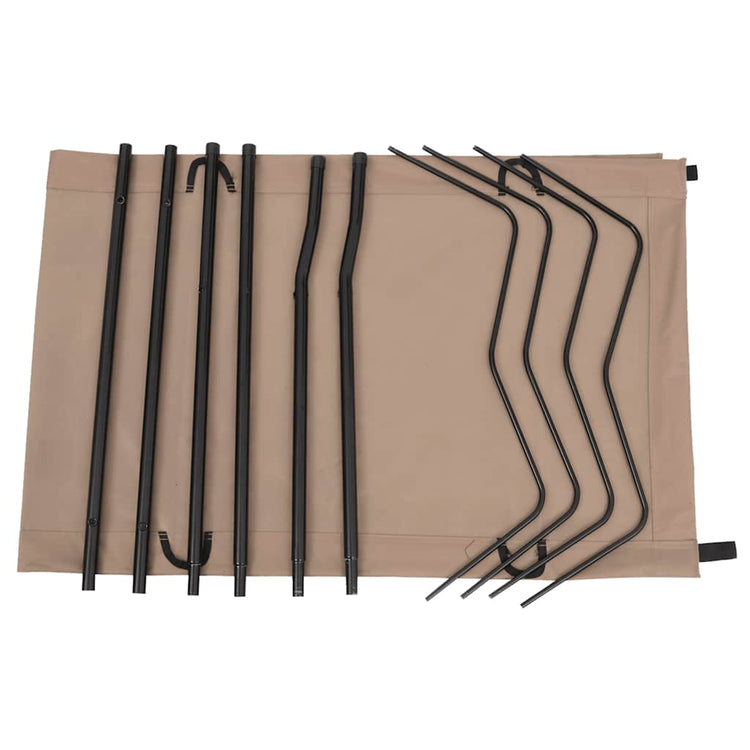 Vidaxl Camp Bed 180x60x19 cm tissu oxford et taupe en acier