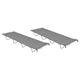 Vidaxl Camp Lits 2 ST 180X60X19 CM Tissu oxford et gris en acier