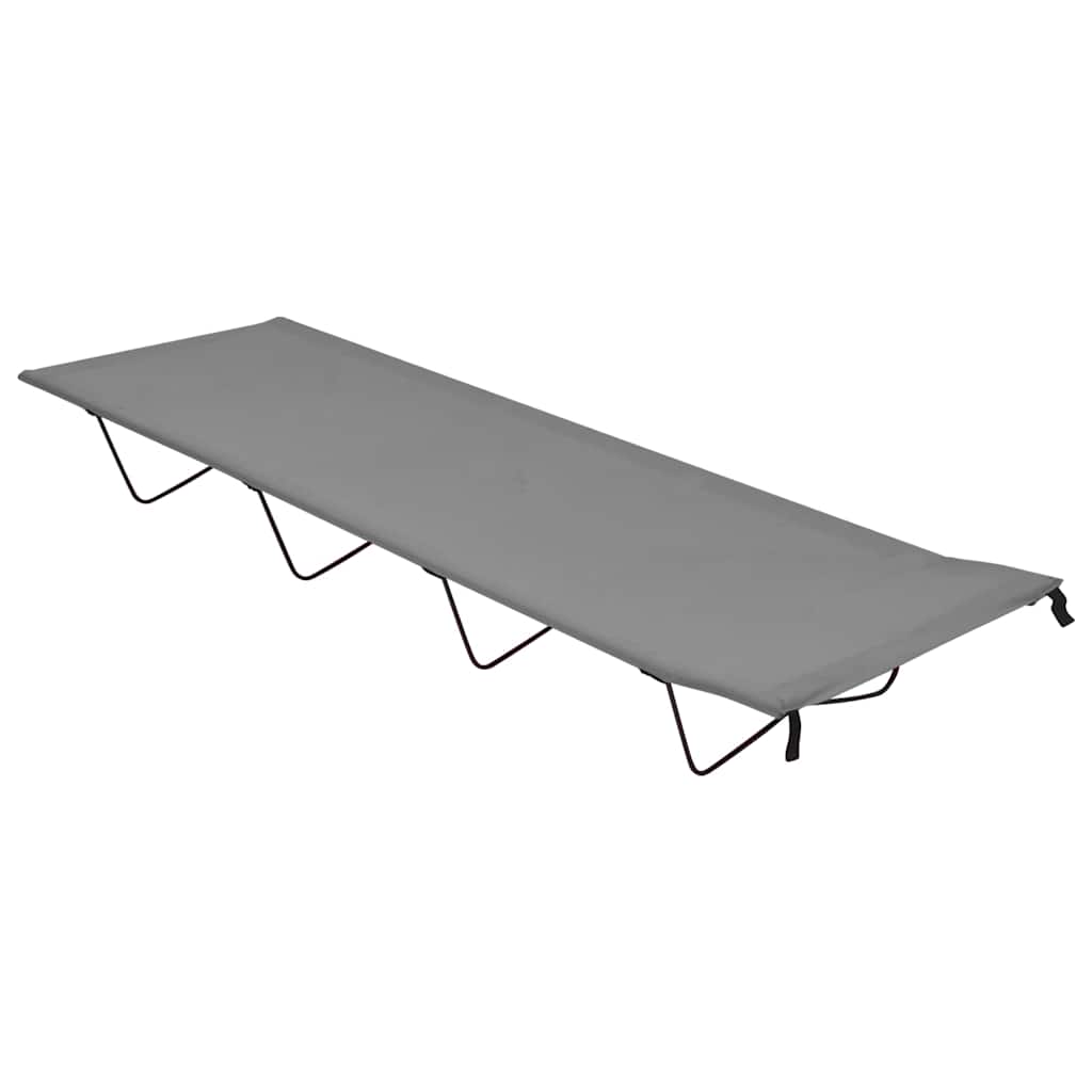 Vidaxl Camp Lits 2 ST 180X60X19 CM Tissu oxford et gris en acier