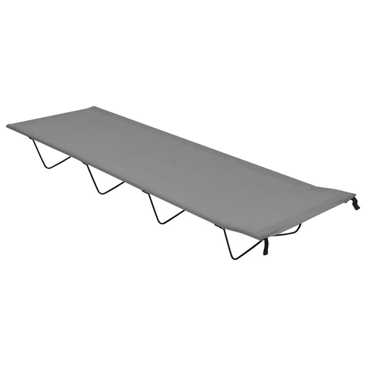Vidaxl Camp Lits 2 ST 180X60X19 CM Tissu oxford et gris en acier