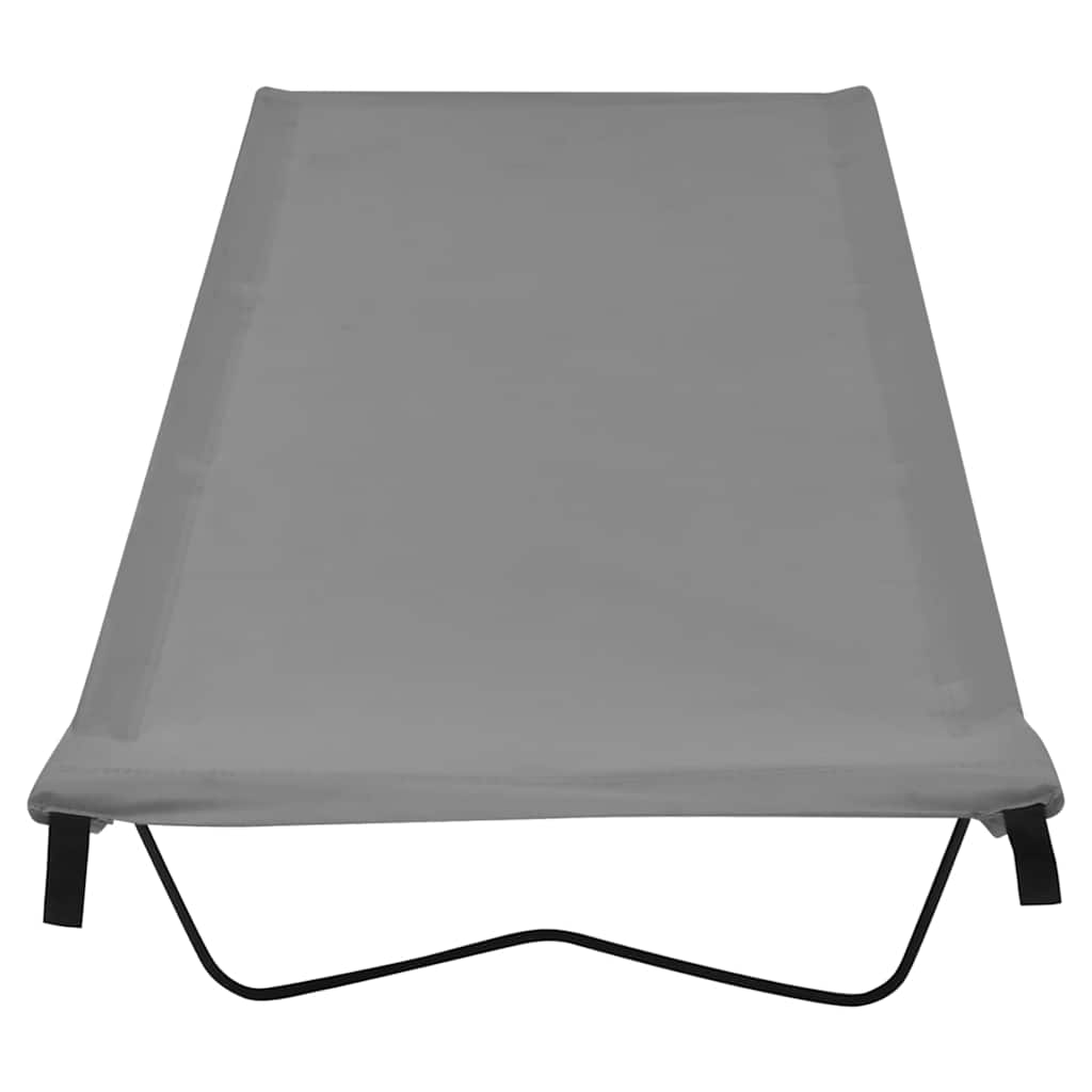 Vidaxl Camp Lits 2 ST 180X60X19 CM Tissu oxford et gris en acier