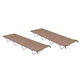 Vidaxl Camp Lits 2 ST 180X60X19 CM Tissu oxford et taupe en acier