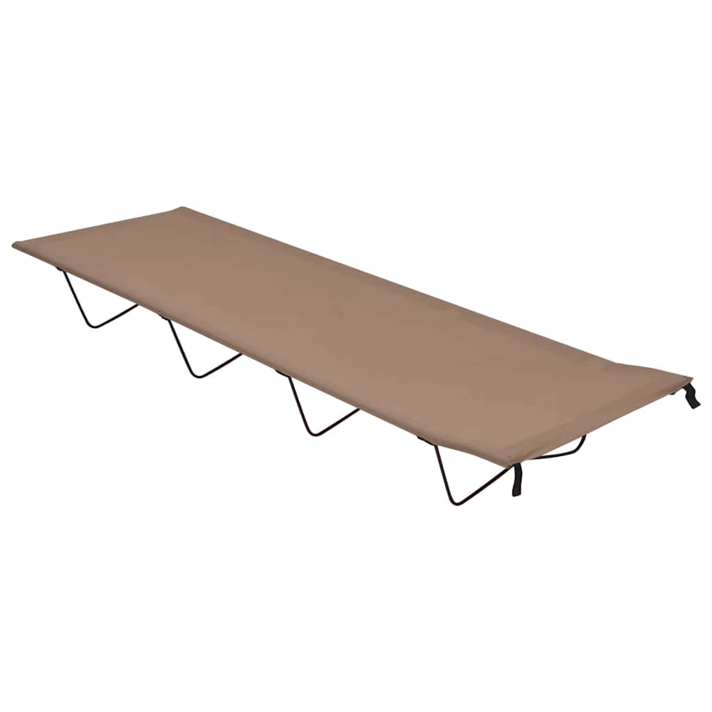 Vidaxl Camp Lits 2 ST 180X60X19 CM Tissu oxford et taupe en acier