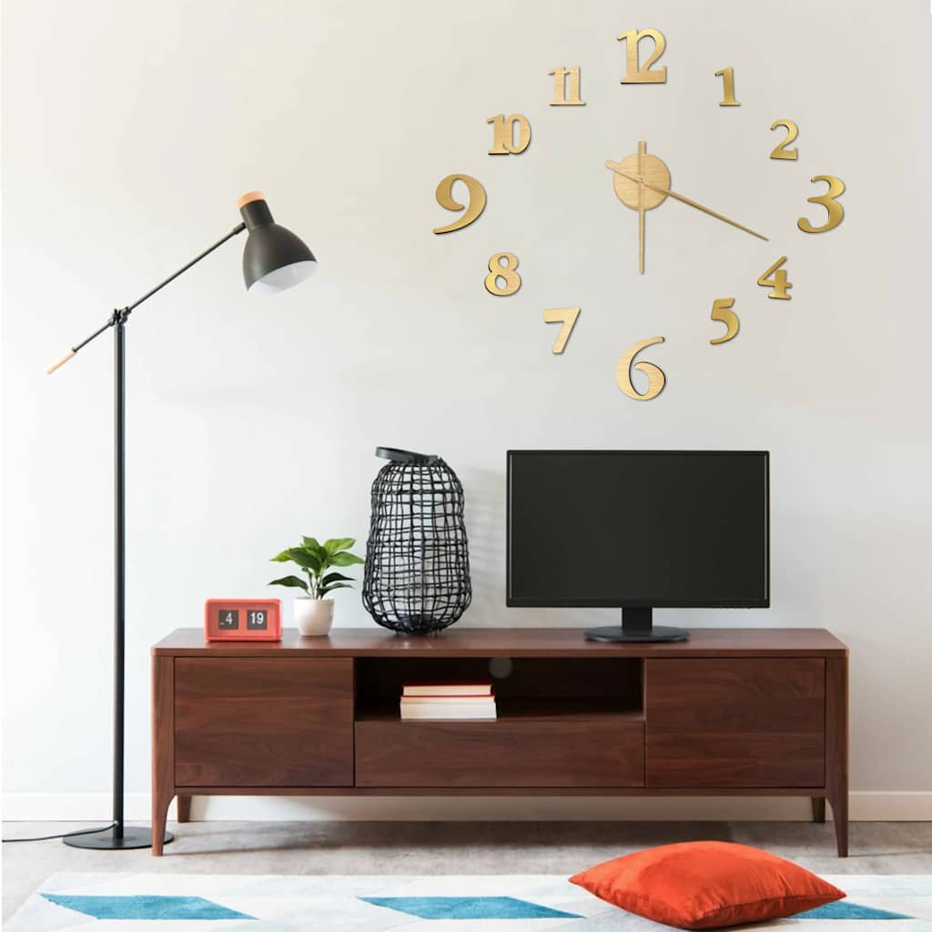 Vidaxl 3d mur mur moderne xxl 100 cm or couleur or