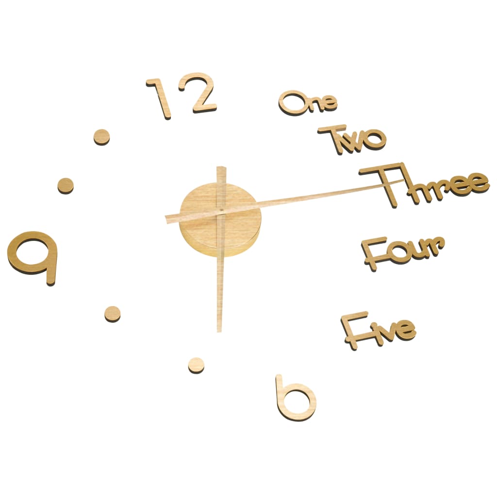 Vidaxx horloge murale 3D moderne XXL 100 cm doré