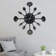 Vidaxl Wall horloge cuillère et fourche 40 cm en aluminium noir