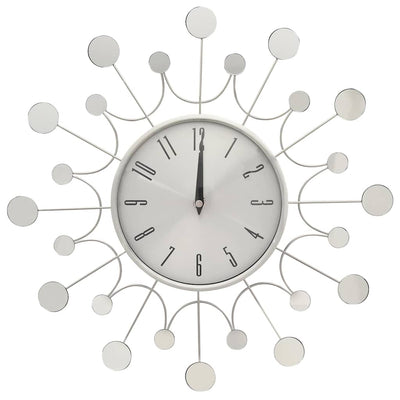 Horloge murale vidaxl 40 cm en métal argenté couleur