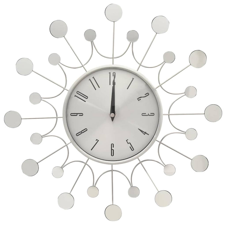 Horloge murale vidaxl 40 cm en métal argenté couleur