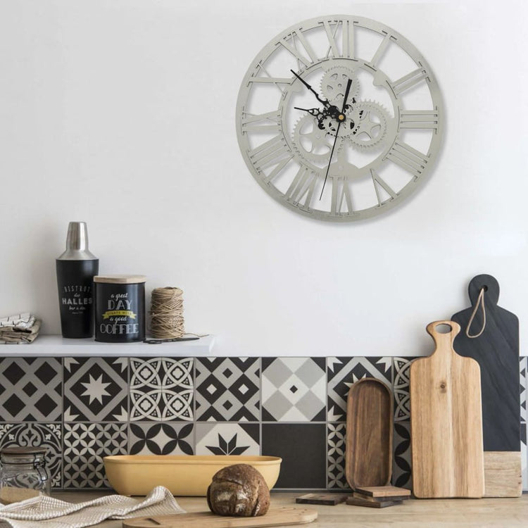 Horloge murale vidaxl 30 cm en argent acrylique coloré