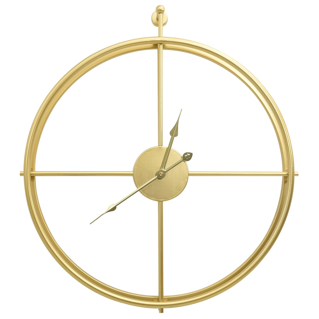 Horloge murale vidaxl 52 cm en fer en or couleur
