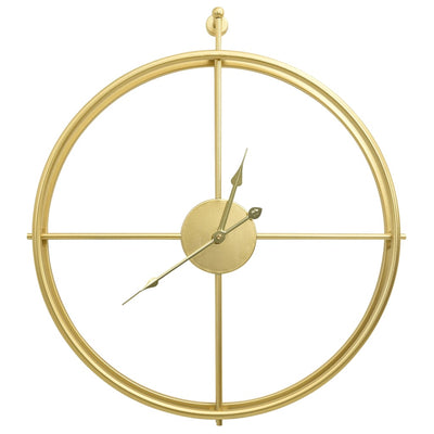 Horloge murale vidaxl 52 cm en fer en or couleur