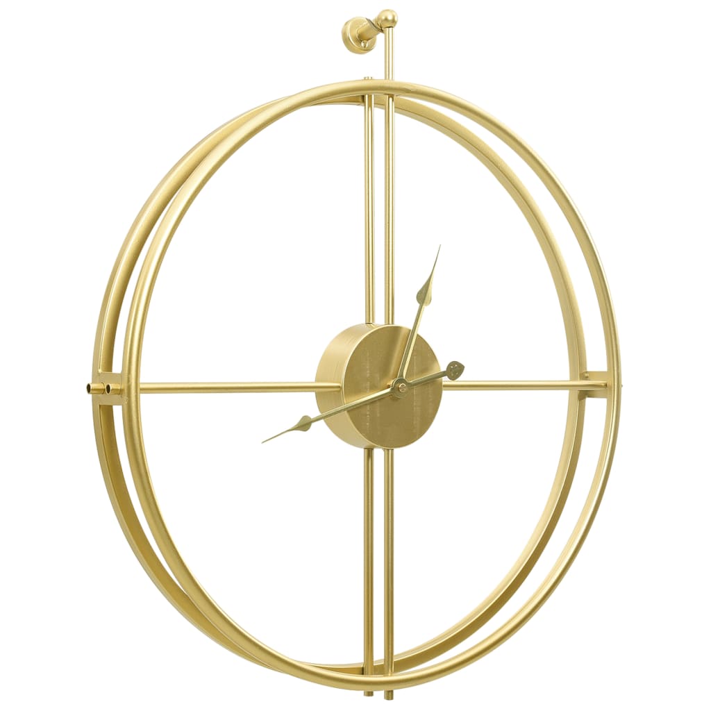 Horloge murale vidaxl 52 cm en fer en or couleur