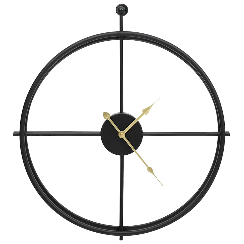 Horloge murale vidaxl 52 cm de fer noir