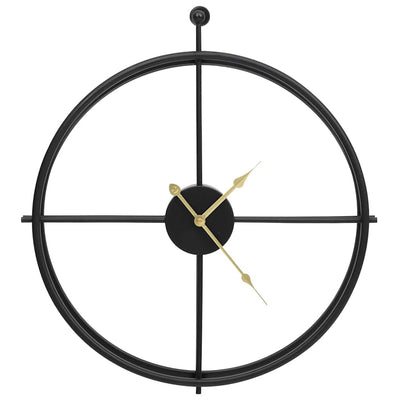 Horloge murale vidaxl 52 cm de fer noir