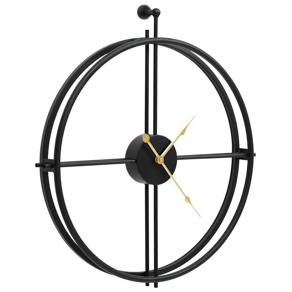 Horloge murale vidaxl 52 cm de fer noir