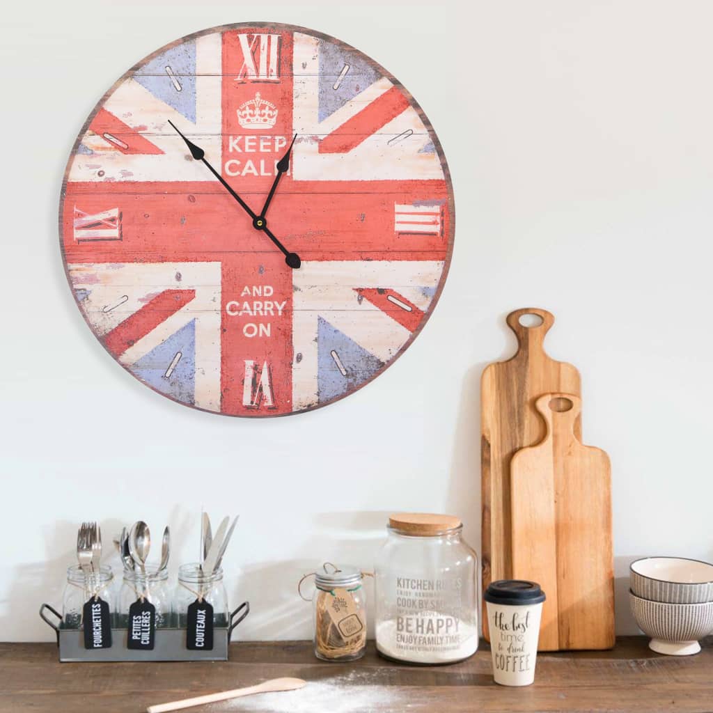Vidaxl Mur Horloge Vintage Style 60 cm UK