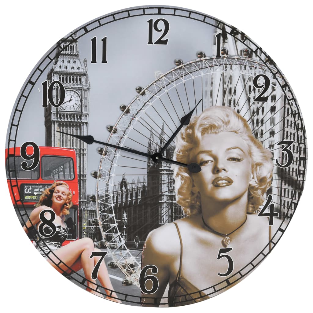 Vidaxl Mur Horloge Vintage Style 60 cm